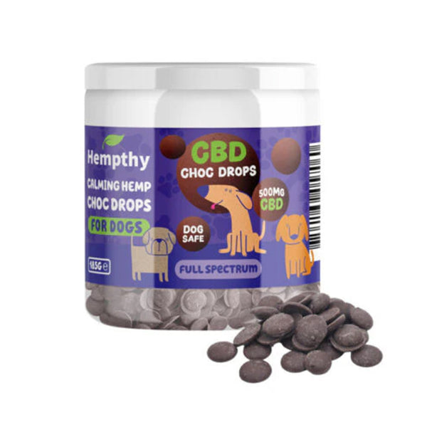 CBD Dog Choc Drops 500mg by Hempthy